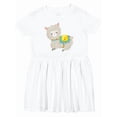 thumbnail image 1 of Inktastic Cute Llama with Colorful Blanket Girls Toddler Dress, 1 of 5