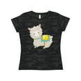 thumbnail image 1 of Inktastic Cute Llama with Colorful Blanket Women's T-Shirt, 1 of 5