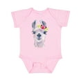 thumbnail image 1 of Inktastic Cute Llama with Flower Boys or Girls Baby Bodysuit, 1 of 5