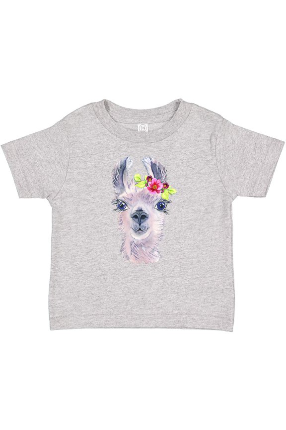 Cute Llama with Flower Boys or Girls Baby T-Shirt