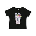 thumbnail image 1 of Inktastic Cute Llama with Flower Boys or Girls Toddler T-Shirt, 1 of 5