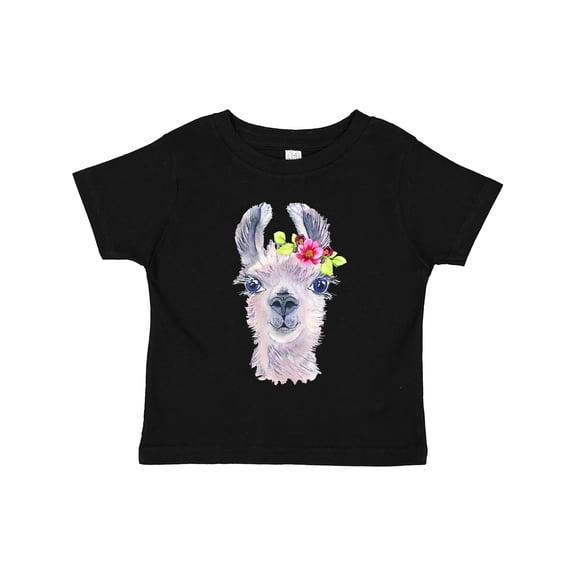 Inktastic Cute Llama with Flower Boys or Girls Toddler T-Shirt