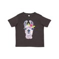 thumbnail image 1 of Inktastic Cute Llama with Flower Boys or Girls Toddler T-Shirt, 1 of 5