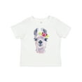 thumbnail image 1 of Inktastic Cute Llama with Flower Boys or Girls Toddler T-Shirt, 1 of 5