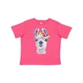thumbnail image 1 of Inktastic Cute Llama with Flower Boys or Girls Toddler T-Shirt, 1 of 5