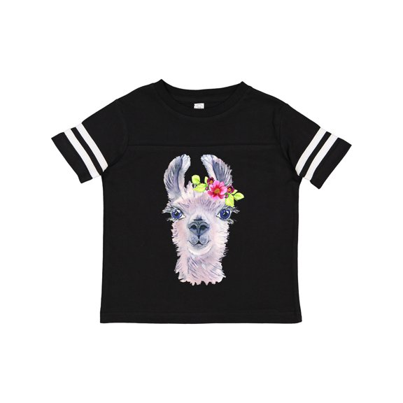 Inktastic Cute Llama with Flower Boys or Girls Toddler T-Shirt