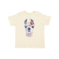 thumbnail image 1 of Inktastic Cute Llama with Flower Boys or Girls Toddler T-Shirt, 1 of 5