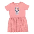 thumbnail image 1 of Inktastic Cute Llama with Flower Girls Toddler Dress, 1 of 5
