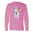 thumbnail image 1 of Inktastic Cute Llama with Flower Long Sleeve T-Shirt, 1 of 5