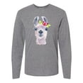 thumbnail image 1 of Inktastic Cute Llama with Flower Long Sleeve T-Shirt, 1 of 5