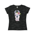 thumbnail image 1 of Inktastic Cute Llama with Flower Women's T-Shirt, 1 of 5