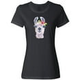 thumbnail image 1 of Inktastic Cute Llama with Flower Women's T-Shirt, 1 of 5