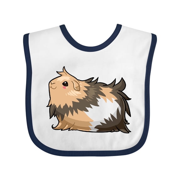 Inktastic Cute Long Haired Guinea Pig Boys or Girls Baby Bib