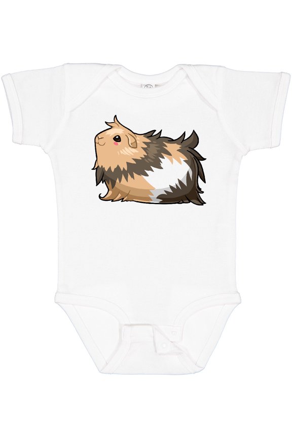 Cute Long Haired Guinea Pig Boys or Girls Baby Bodysuit
