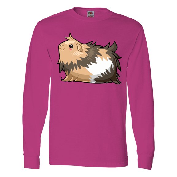 Inktastic Cute Long Haired Guinea Pig Long Sleeve T-Shirt