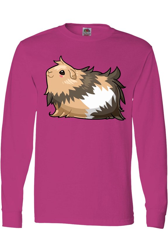 Cute Long Haired Guinea Pig Long Sleeve T-Shirt