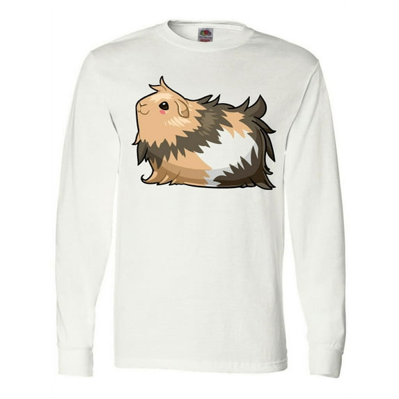 Inktastic Cute Long Haired Guinea Pig Long Sleeve T-Shirt