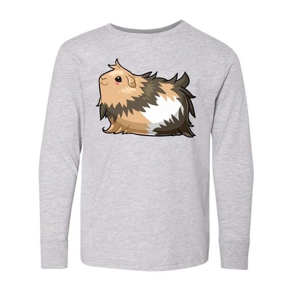 Inktastic Cute Long Haired Guinea Pig Long Sleeve Youth T-Shirt