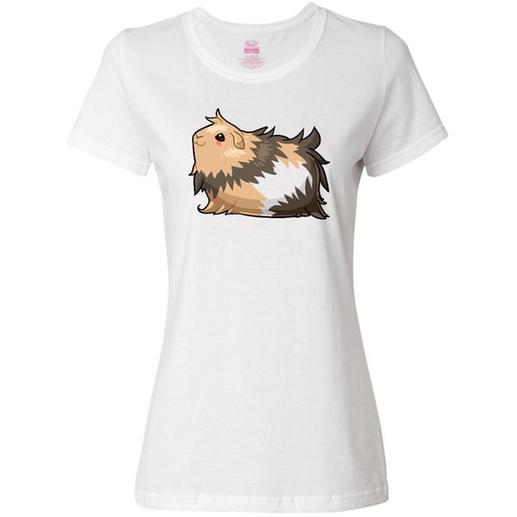 Inktastic Cute Long Haired Guinea Pig Women's T-Shirt