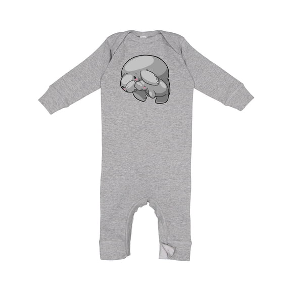 Inktastic Cute Manatee Family Baby Romper Coveralls
