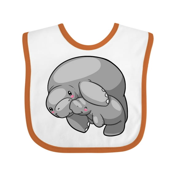 Inktastic Cute Manatee Family Boys or Girls Baby Bib