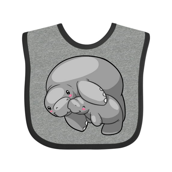 Inktastic Cute Manatee Family Boys or Girls Baby Bib