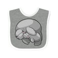 thumbnail image 1 of Inktastic Cute Manatee Family Boys or Girls Baby Bib, 1 of 4