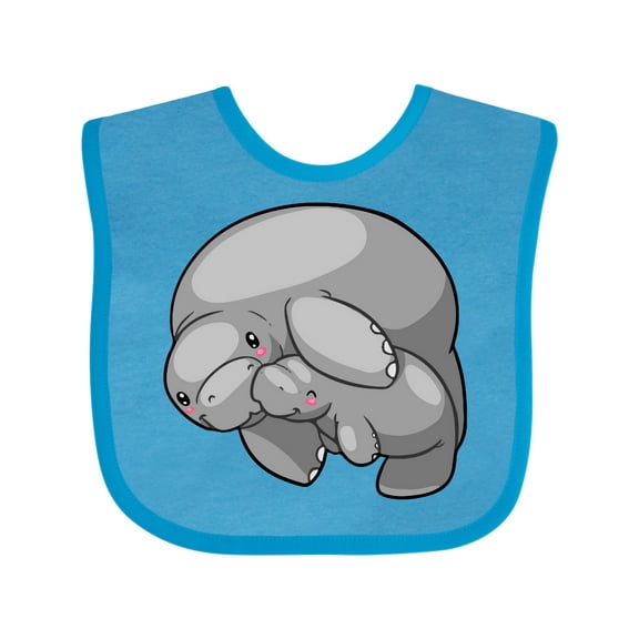 Inktastic Cute Manatee Family Boys or Girls Baby Bib