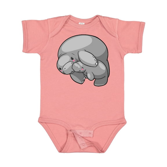 Inktastic Cute Manatee Family Boys or Girls Baby Bodysuit