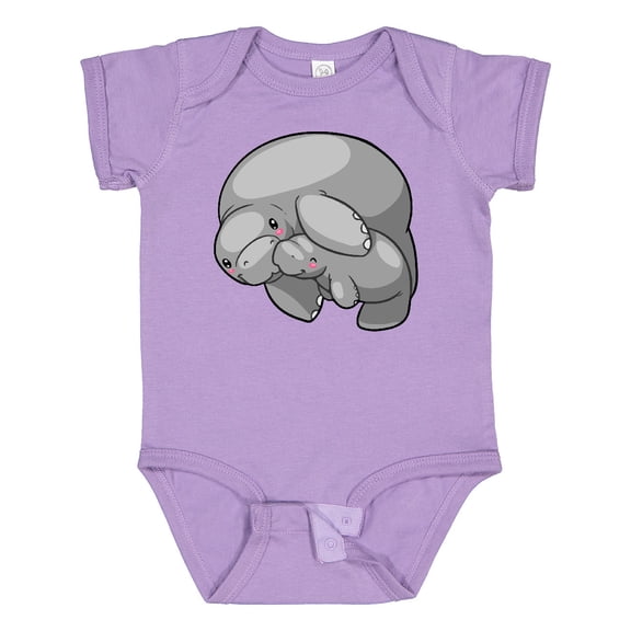 Inktastic Cute Manatee Family Boys or Girls Baby Bodysuit