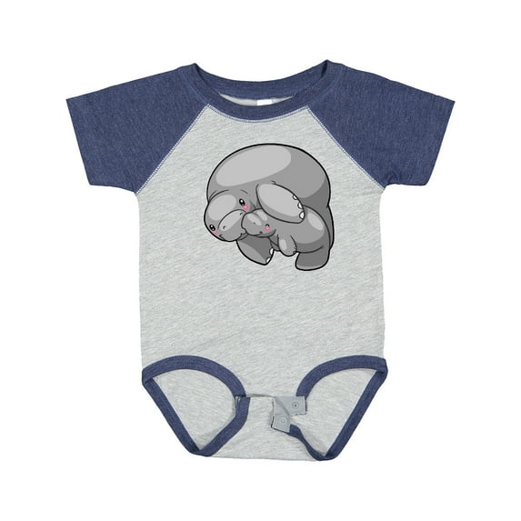 Inktastic Cute Manatee Family Boys or Girls Baby Bodysuit