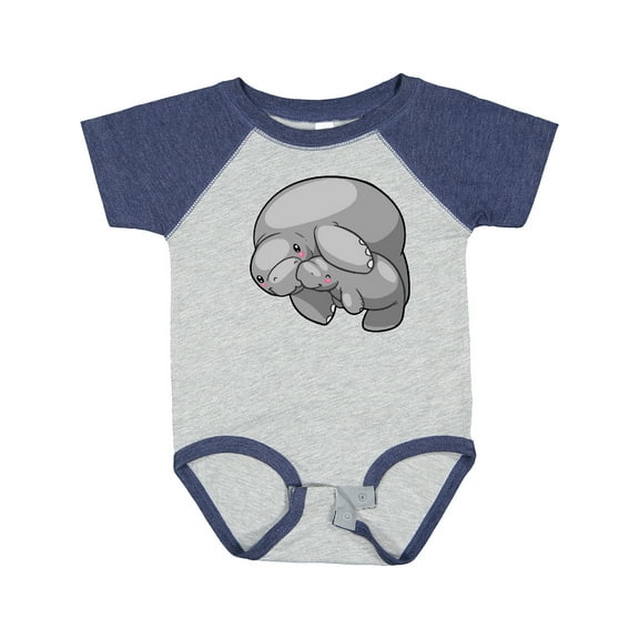 Inktastic Cute Manatee Family Boys or Girls Baby Bodysuit
