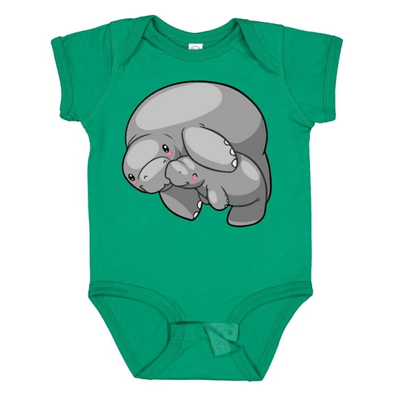 Inktastic Cute Manatee Family Boys or Girls Baby Bodysuit