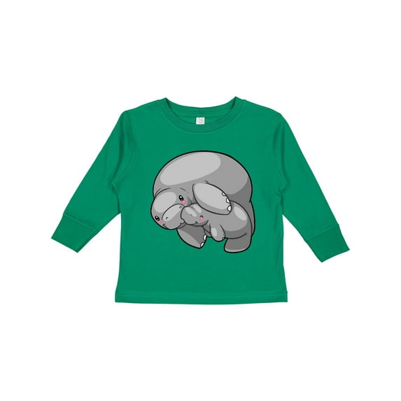 Inktastic Cute Manatee Family Boys or Girls Long Sleeve Toddler T-Shirt