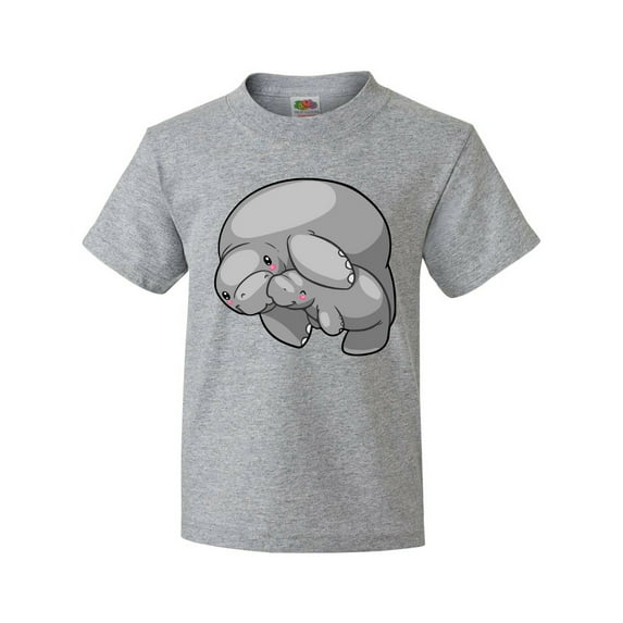 Inktastic Cute Manatee Family Youth T-Shirt