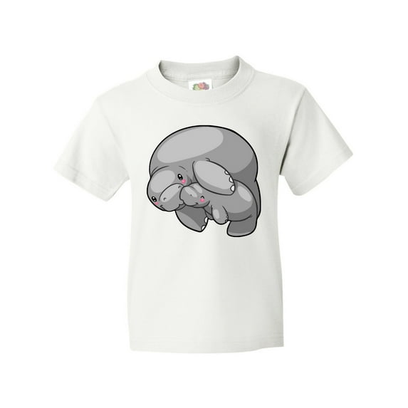 Inktastic Cute Manatee Family Youth T-Shirt