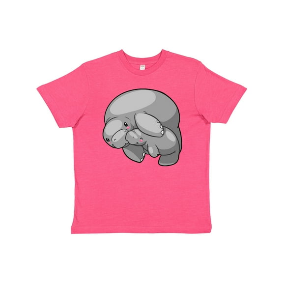 Inktastic Cute Manatee Family Youth T-Shirt