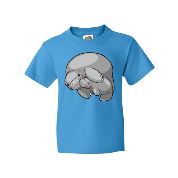 Inktastic Cute Manatee Family Youth T-Shirt