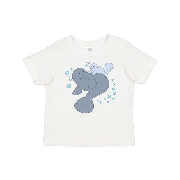 Inktastic Cute Manatees with Bubbles Boys or Girls Baby T-Shirt