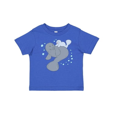 Inktastic Cute Manatees with Bubbles Boys or Girls Baby T-Shirt