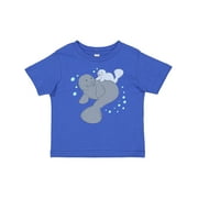 Inktastic Cute Manatees with Bubbles Boys or Girls Baby T-Shirt