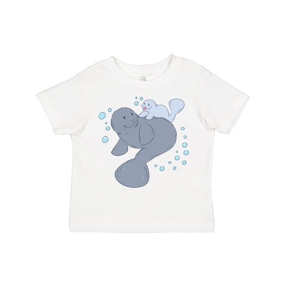 Inktastic Cute Manatees with Bubbles Boys or Girls Toddler T-Shirt