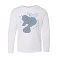 thumbnail image 1 of Inktastic Cute Manatees with Bubbles Long Sleeve Youth T-Shirt, 1 of 5