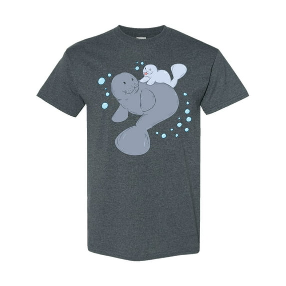 Inktastic Cute Manatees with Bubbles T-Shirt