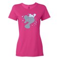 thumbnail image 1 of Inktastic Cute Manatees with Bubbles Women's T-Shirt, 1 of 5