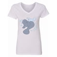 thumbnail image 1 of Inktastic Cute Manatees with Bubbles Women's V-Neck T-Shirt, 1 of 5