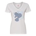 thumbnail image 1 of Inktastic Cute Manatees with Bubbles Women's V-Neck T-Shirt, 1 of 5
