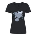 thumbnail image 1 of Inktastic Cute Manatees with Bubbles Women's V-Neck T-Shirt, 1 of 5