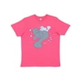 thumbnail image 1 of Inktastic Cute Manatees with Bubbles Youth T-Shirt, 1 of 5