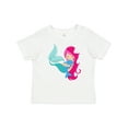 thumbnail image 1 of Inktastic Cute Mermaid, Little Mermaid, Pink Hair, Dolphin Girls Baby T-Shirt, 1 of 5